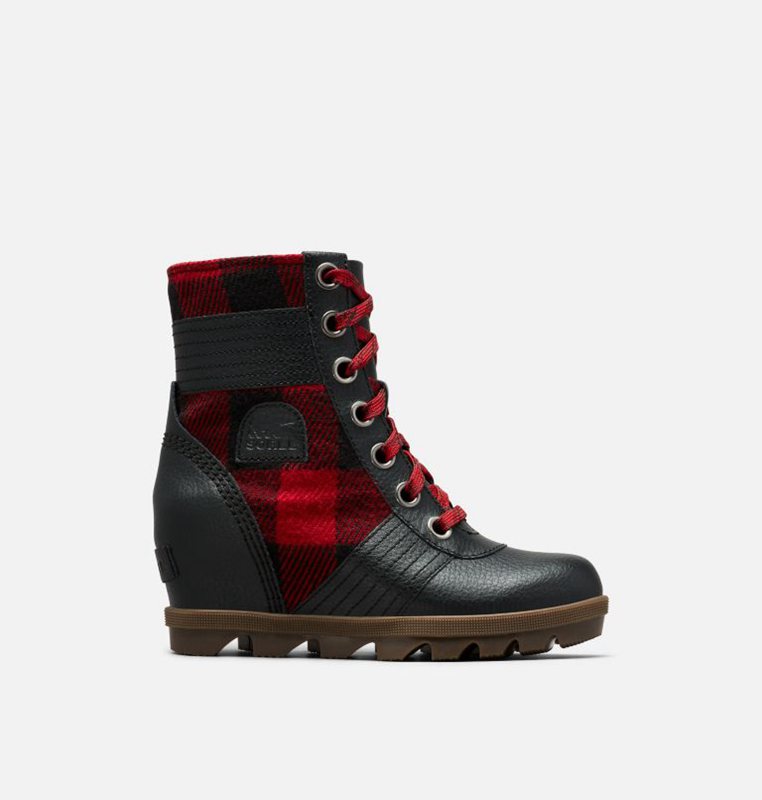 Sorel Çocuk Youth Lexie™ Boot - Takozlar Siyah/Kırmızı - 327-YDPQUR